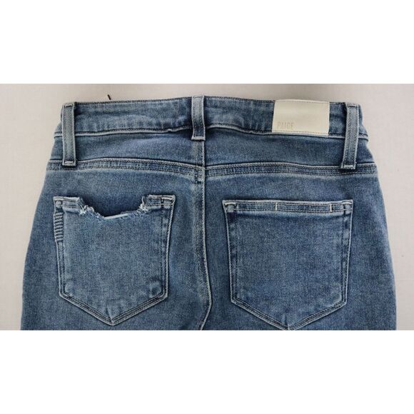 Paige 6804E77 Women's Sz 25 Blue High Rise Ankle Straight Leg Denim Jeans $229+ - Picture 4 of 6